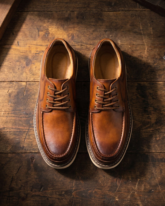 Leonel Leather Moc-Toe Oxford