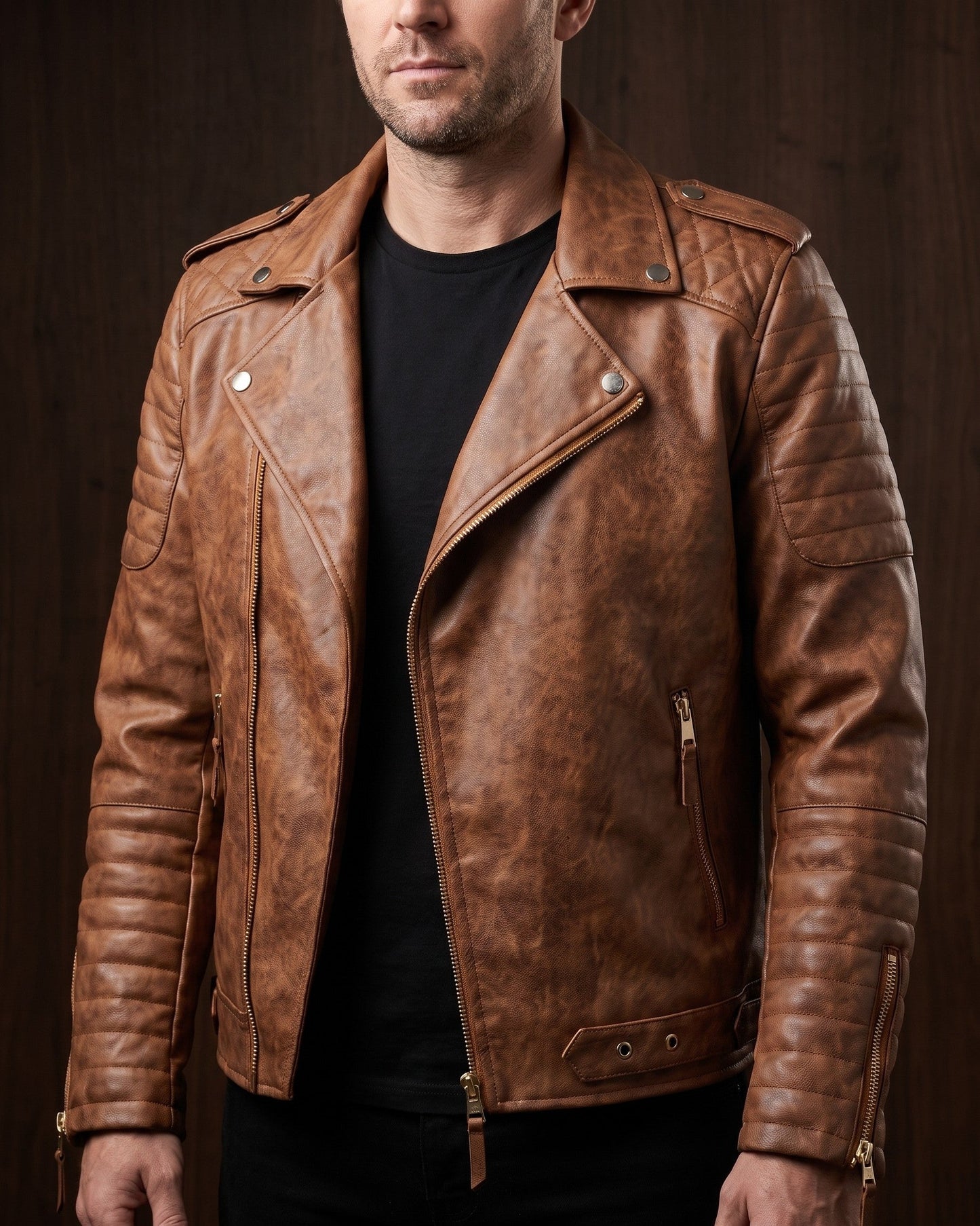 Aldo Faux Leather Biker Jacket