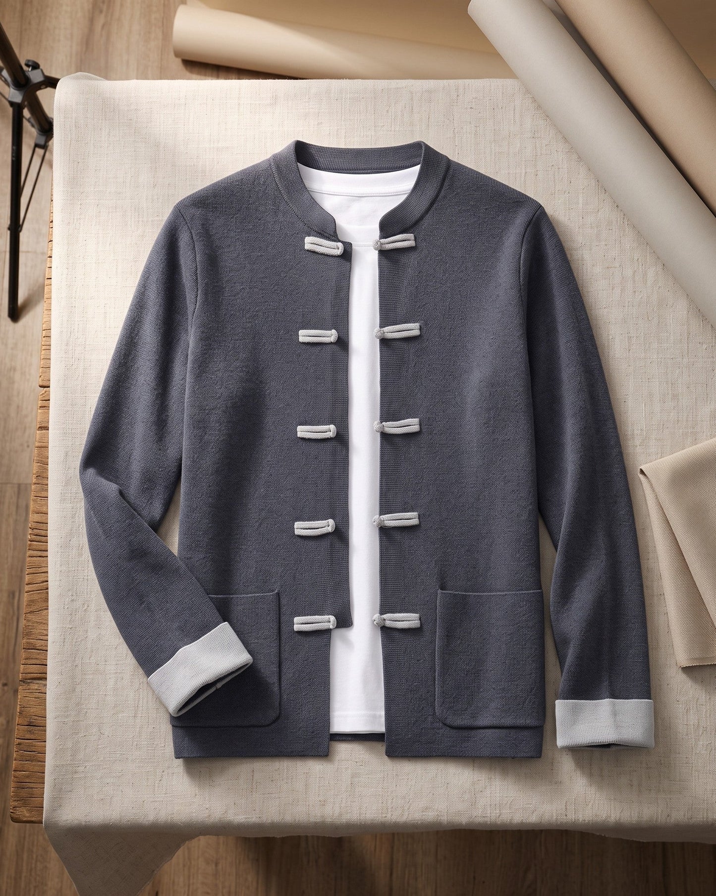 Xavier Cashmere Mandarin Jacket