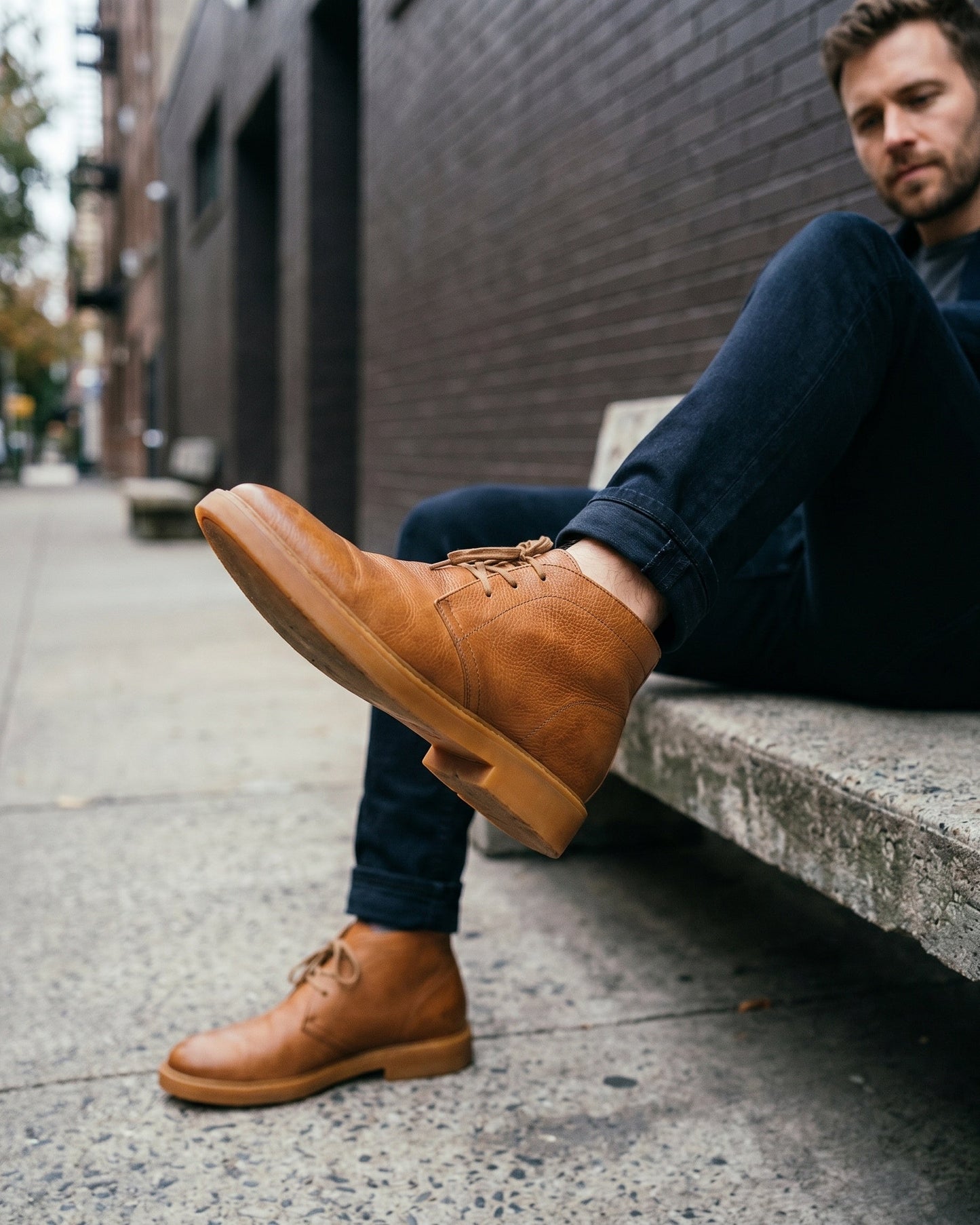 Camillo Pebbled Leather Chukka Boot