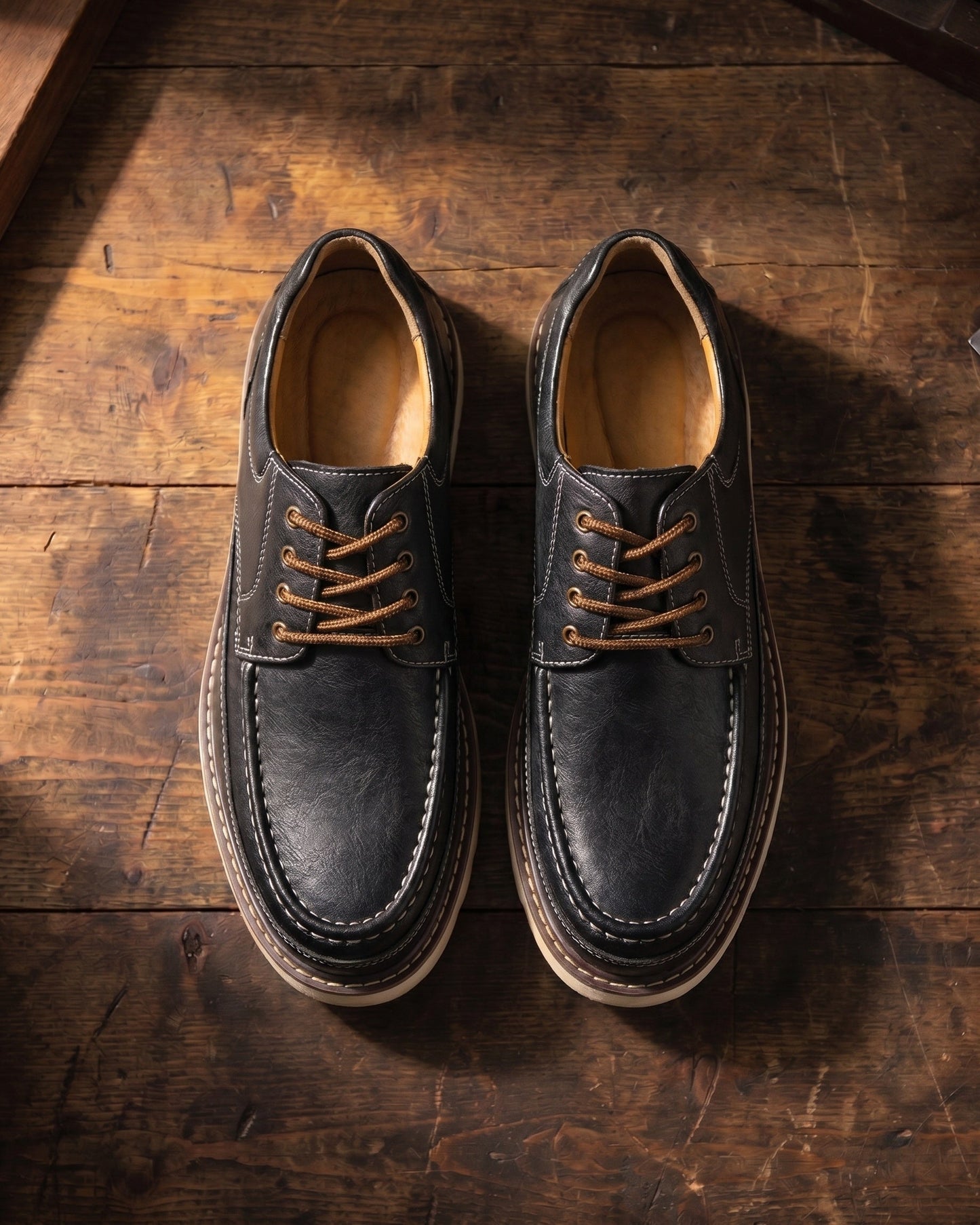 Leonel Leather Moc-Toe Oxford